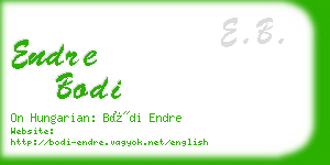endre bodi business card